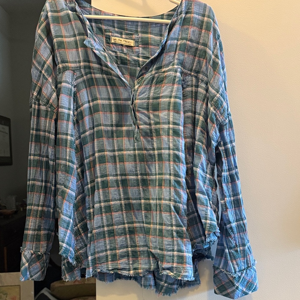 We The Free Multicolor Plaid Shirt Size L
